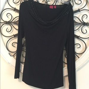 212 Collection Scoop Sequined Top